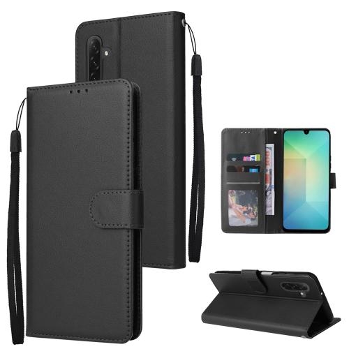 Samsung A26 5G 3-Card Slots Multifunctional Piele Husa (Black)
