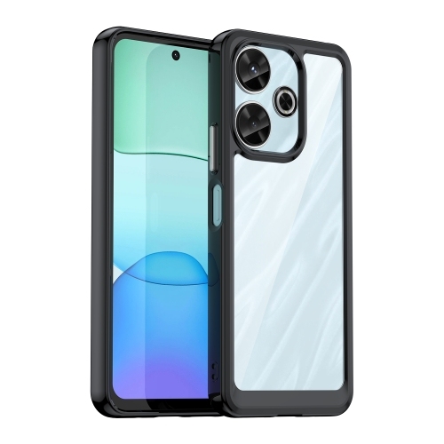 Xiaomi Redmi 13 4G Colorful Series Acrylic Hybrid TPU Husa (Black)