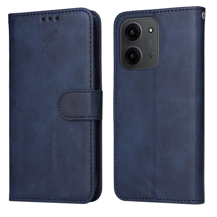 Redmi 15C 4G 171.5mm / Xiaomi Poco C85 4G Classic Calf Texture Carte Piele Phone Husa (Blue)