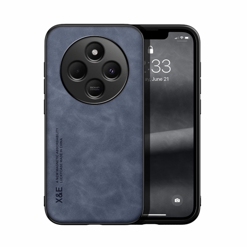 Redmi 14C 4G Skin Feel Magnetic Piele Back Phone Husa (Blue)