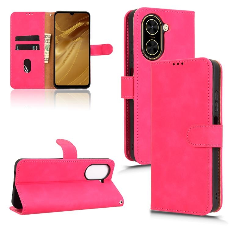 Redmi A5 4G 173.3mm Skin Feel Magnetic Carte Piele Phone Husa(Rose Red)