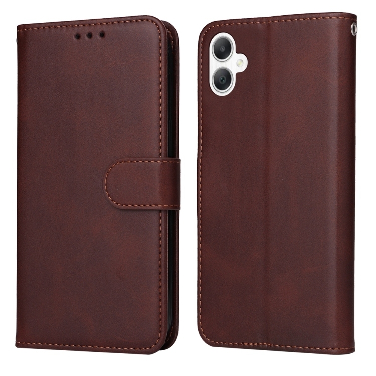 Samsung Galaxy A06 4G / 5G Classic Calf Texture Carte Piele Phone Husa (Brown)