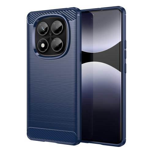 Xiaomi Redmi Note 14 Pro 4G Brushed Texture Carbon Fiber TPU Husa (Blue)