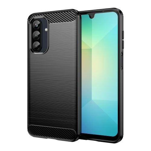 Samsung A26 5G Carbon Fiber Brushed Texture TPU Husa (Black)