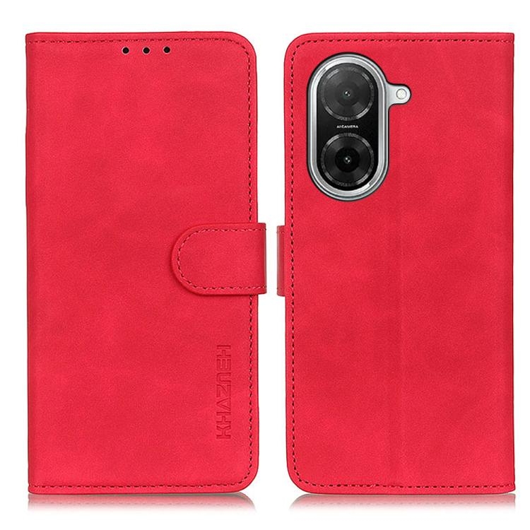 Redmi A5 4G 173.3mm KHAZNEH Retro Texture Carte Piele Phone Husa (Red)