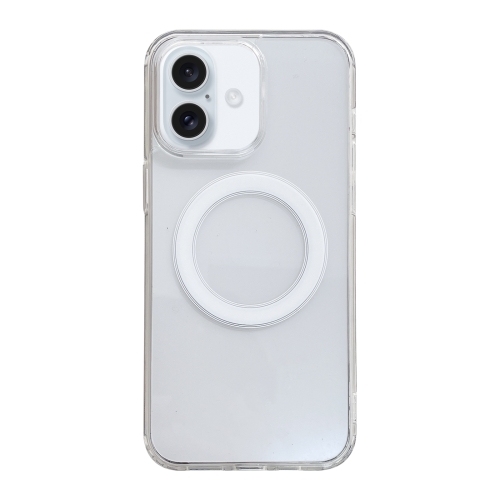 iPhone 16 Clear Acrylic TPU MagSafe Phone Husa (Transparent)