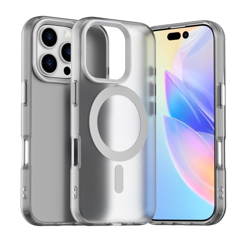 iPhone 16 Pro Candy Magsafe PC Hybrid TPU Phone Husa (White)