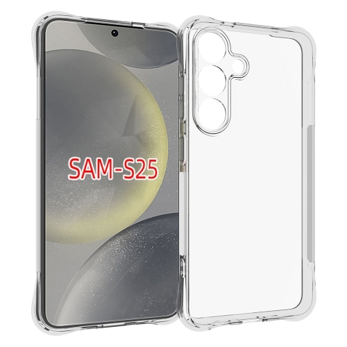 Samsung Galaxy S25 5G Shockproof Non-slip Thickening TPU Phone Husa (Transparent)