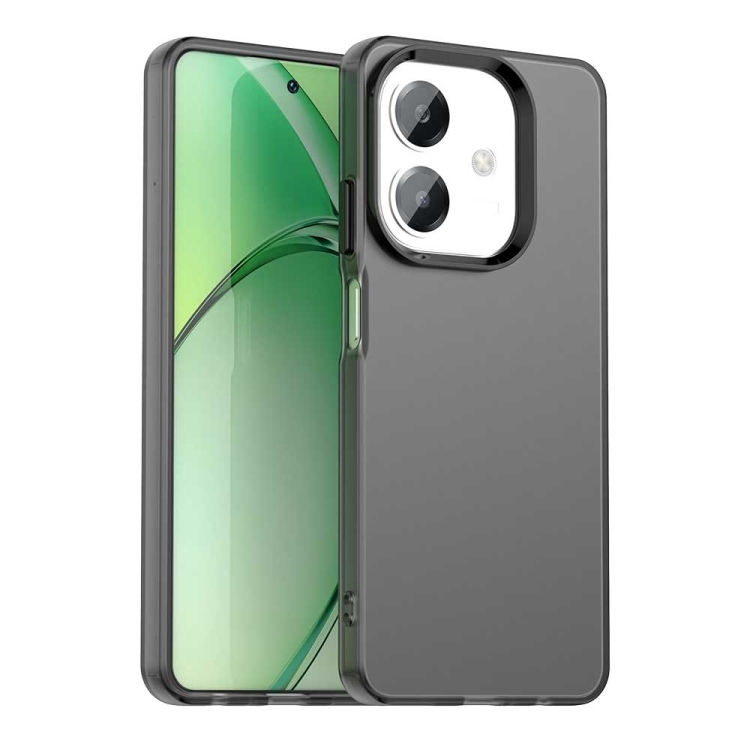 OPPO A40 Candy PC Hybrid TPU Shockproof Phone Husa (Black)