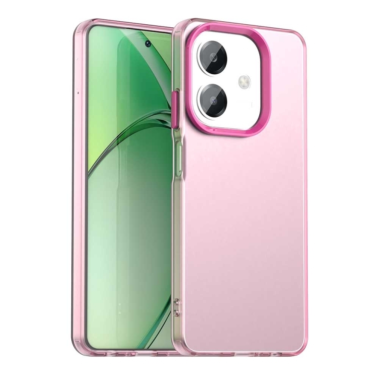 OPPO A40 Candy PC Hybrid TPU Shockproof Phone Husa (Red)