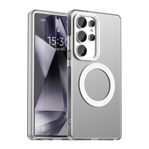 Samsung Galaxy S25 Ultra 5G Candy Magsafe PC Hybrid TPU Phone Husa (White)
