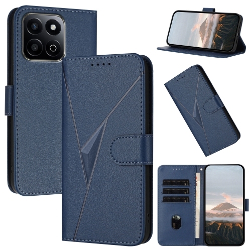 Honor 200 Smart 5G Global Triangle Pattern Buckle Clasp Piele Phone Husa (Royal Blue)