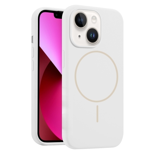 iPhone 13 Liquid Silicone MagSafe Phone Husa (White)