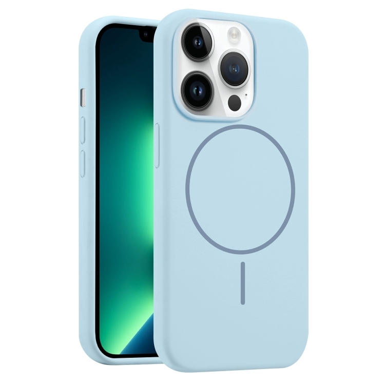 iPhone 13 Pro Max Liquid Silicone MagSafe Phone Husa(Blue)