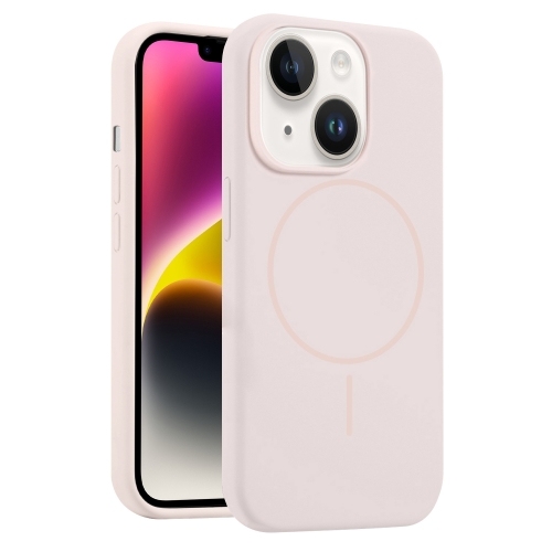 iPhone 14 Liquid Silicone MagSafe Phone Husa (Pink)