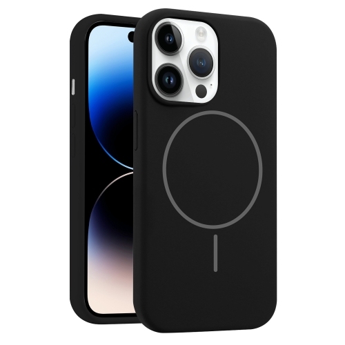 iPhone 14 Pro Liquid Silicone MagSafe Husa (Black)