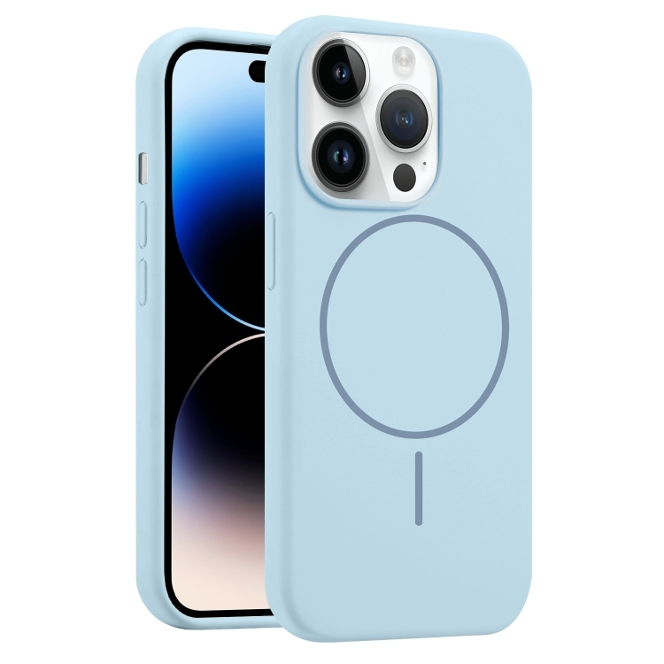 iPhone 14 Pro Liquid Silicone MagSafe Phone Husa(Blue)
