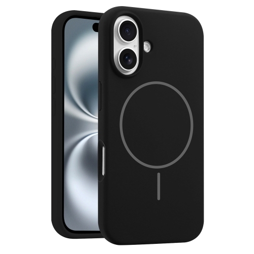 iPhone 16 Liquid Silicone MagSafe Phone Husa (Black)