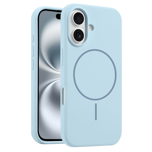 iPhone 16 Liquid Silicone MagSafe Phone Husa (Blue)