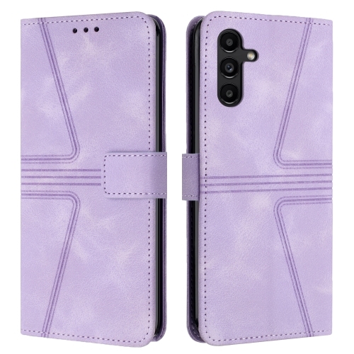 Samsung Galaxy A16 5G / 4G Triangle Solid Color Piele Phone Husa (Purple)