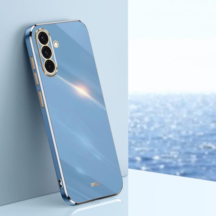 Samsung Galaxy A36 5G XINLI Straight Edge 6D Electroplate TPU Phone Husa(Celestial Blue)