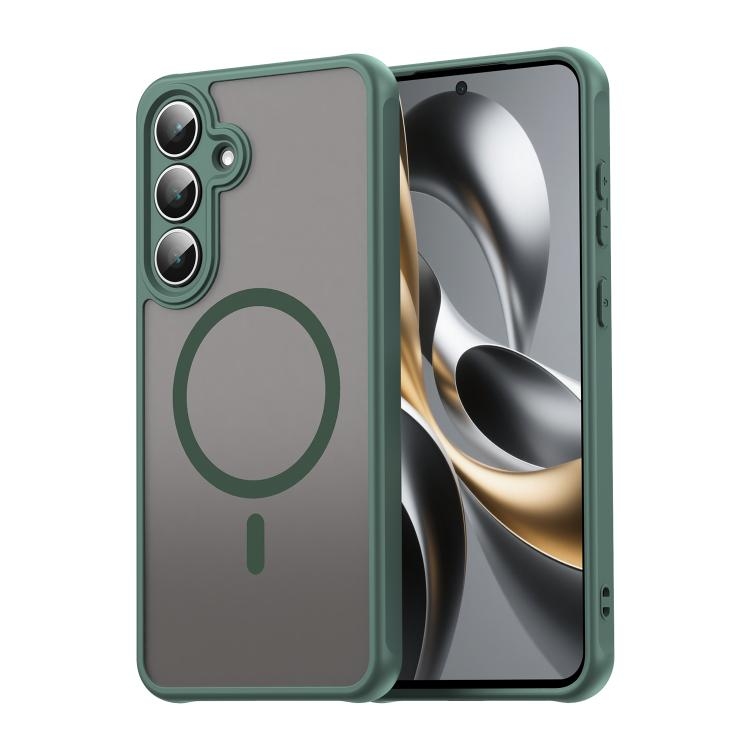 Samsung S25 FE 5G Fan Dun Series TPU Hybrid PC Frosted Magsafe Phone Husa (Green)