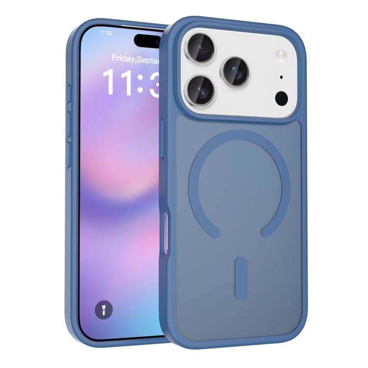 iPhone 17 Pro Skin Feel TPU Hybrid PC MagSafe Phone Husa (Blue)
