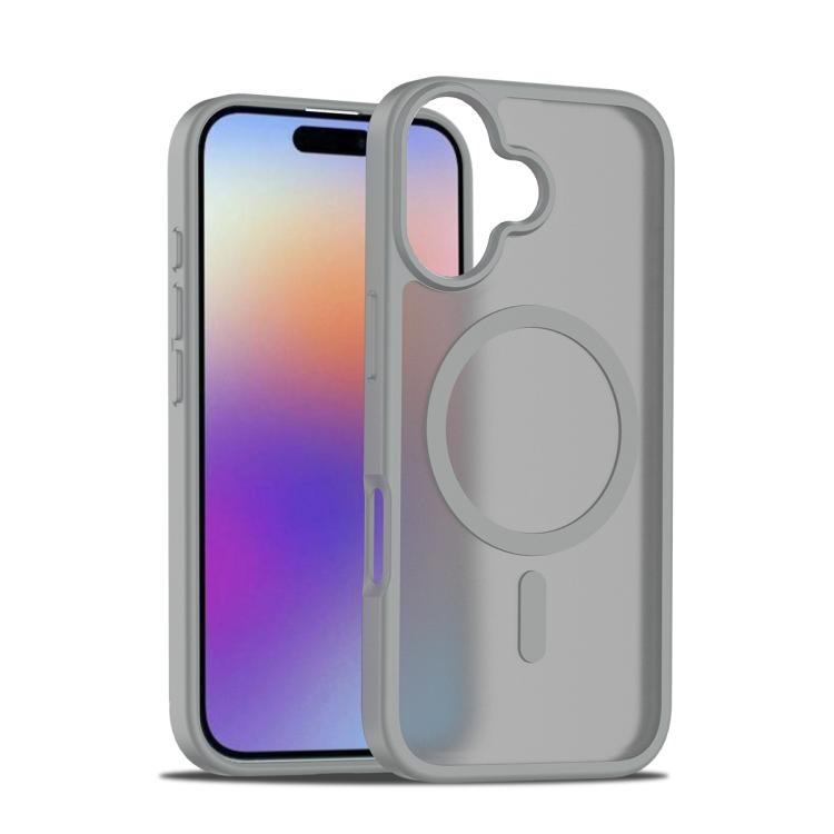 iPhone 17 Skin Feel TPU Hybrid PC MagSafe Phone Husa (Dark Grey)