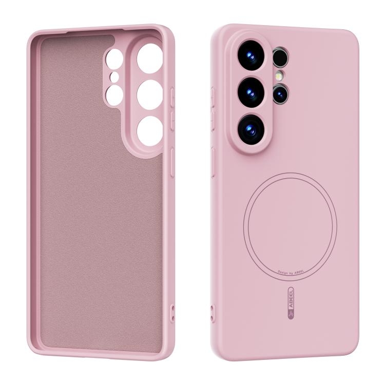 Samsung S26 Ultra 5G ABEEL Skin-friendly Feel Magsafe Liquid Silicone Phone Husa(Pink)