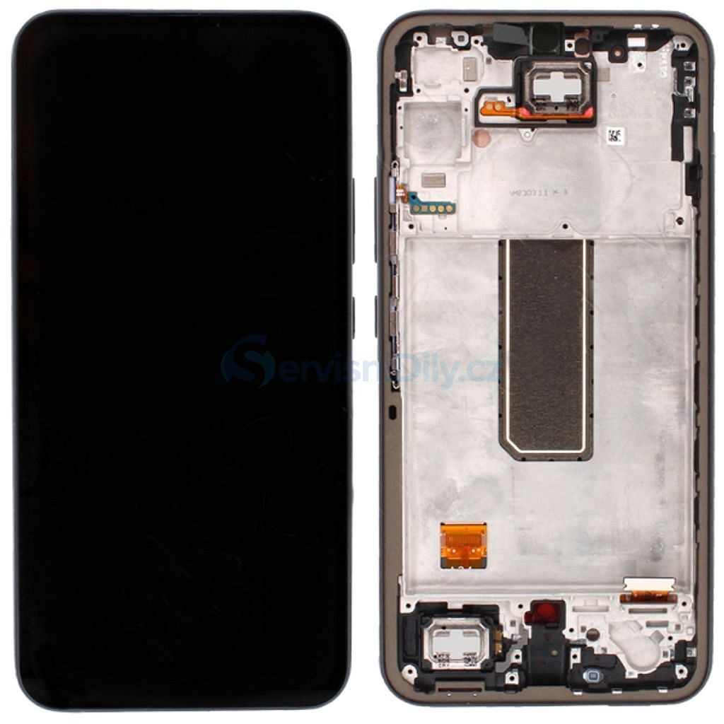 LCD SAMSUNG A34 (5G) / A346 BLACK WITH FRAME ORIGINAL (SERVICE PACK)