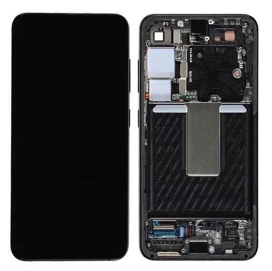 LCD SAMSUNG S24 PLUS / S926 BLACK WITH FRAME ORIGINAL (SERVICE PACK)
