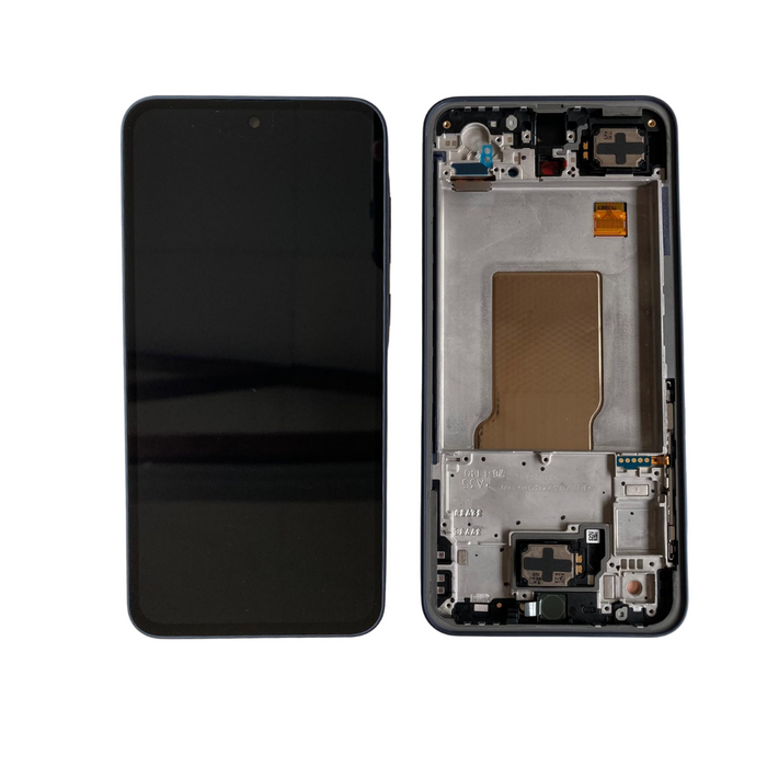 LCD SAMSUNG A35 / A356 BLACK WITH FRAME ORIGINAL (SERVICE PACK) Assembled