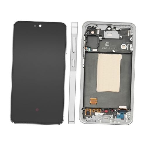 LCD SAMSUNG A56 / A566 GRAY WITH FRAME ORIGINAL (SERVICE PACK)