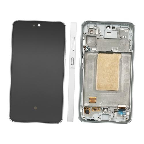 LCD SAMSUNG A36 / A366 LIME GREEN WITH FRAME ORIGINAL (SERVICE PACK)
