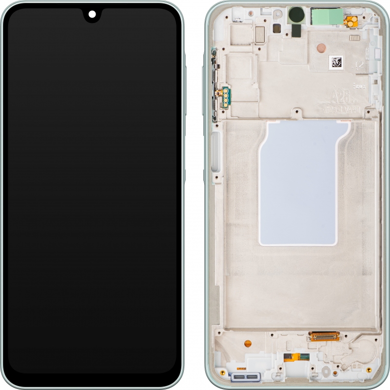 LCD SAMSUNG A26 / A266 WHITE WITH FRAME ORIGINAL (SERVICE PACK)