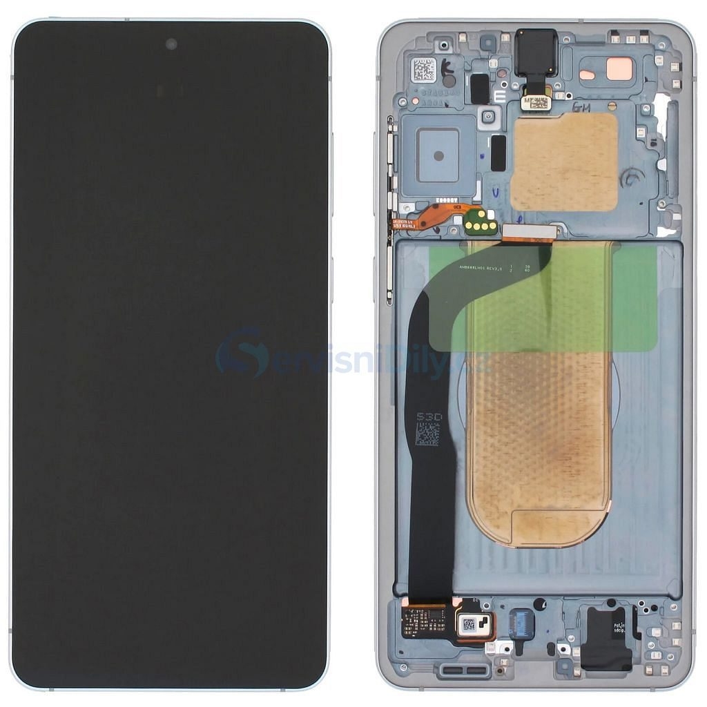 LCD SAMSUNG S25 EDGE / S937 SILVER WITH FRAME ORIGINAL SERVICE PACK