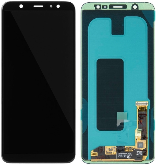 LCD SAMSUNG A6 PLUS / A605 BLACK ORIGINAL (SERVICE PACK)