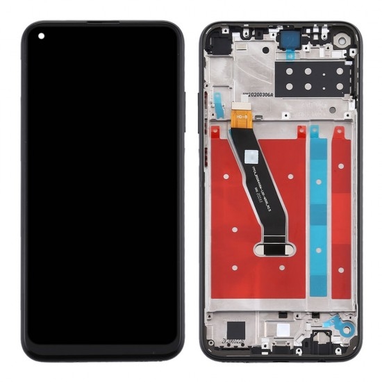 LCD HUAWEI P40 LITE E (2020) BLACK WITH FRAME (Original Packing)
