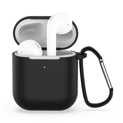Wireless Earphones Shockproof Silicone Protective Husa Apple AirPods 1 / 2 (Black)
