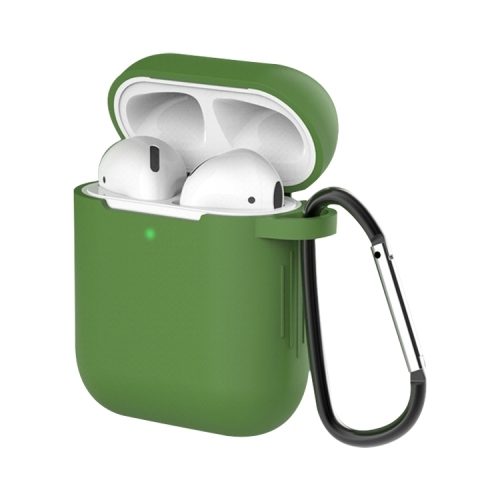 Wireless Earphones Shockproof Silicone Protective Husa Apple AirPods 1 / 2 (Green)