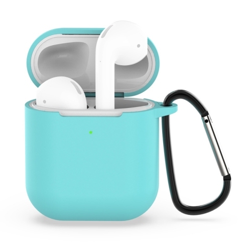 Wireless Earphones Shockproof Silicone Protective Husa Apple AirPods 1 / 2 (Mint Green)