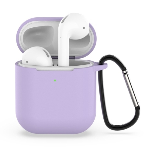 Wireless Earphones Shockproof Silicone Protective Husa Apple AirPods 1 / 2 (Purple)