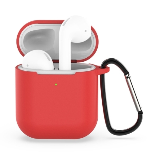Wireless Earphones Shockproof Silicone Protective Husa Apple AirPods 1 / 2 (Red)