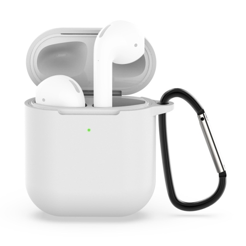 Wireless Earphones Shockproof Silicone Protective Husa Apple AirPods 1 / 2 (White)