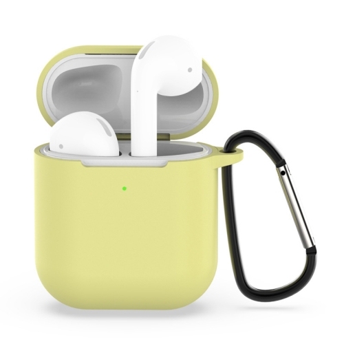 Wireless Earphones Shockproof Silicone Protective Husa Apple AirPods 1 / 2 (Yellow)