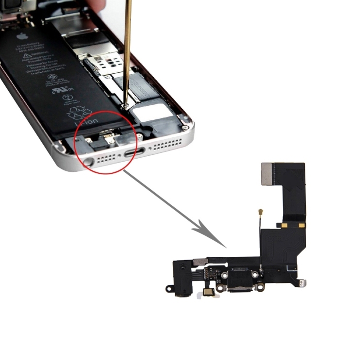 Charging Port Flex Cable iPhone SE (Black)+ Audio Flex Original