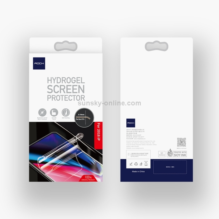 ROCK 0.18mm 9D Hydrogel Film for iPhone XR, TPU+PET Material