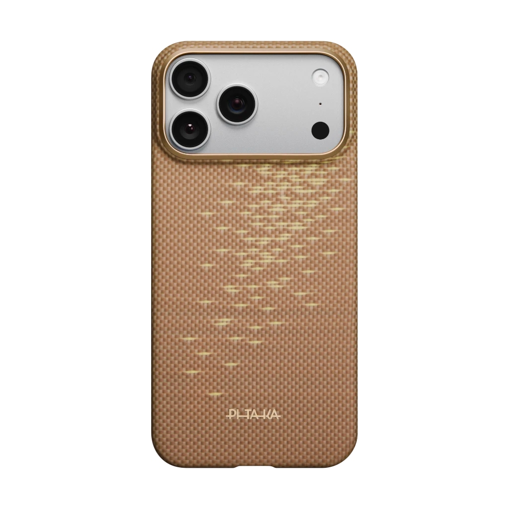 PITAKA Ultra-Slim Case for  iPhone 17 Pro Golden glint