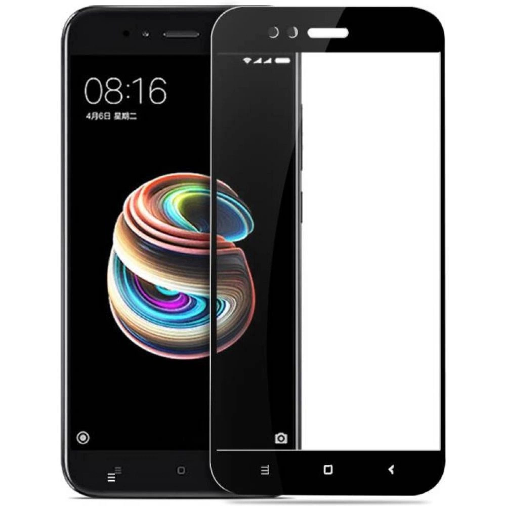 Защитное стекло для Xiaomi Mi 5x/Mi A1 Full Glue (0.3 мм, 2.5D, чёрное)