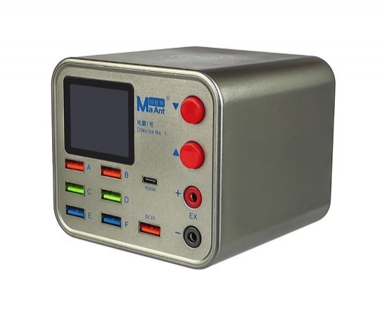 Зарядная станция с индикацией параметров зарядки MaAnt Dianba No.1 (6 USB 2А/ 1 USB QC 3.0A/ 1 PD 20
